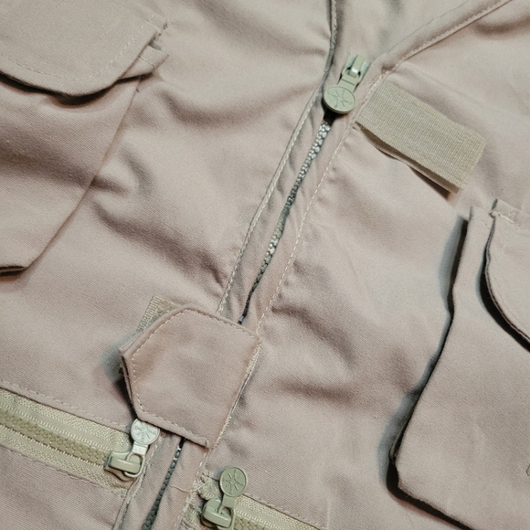 Rio Bravo By Prestige Fishing Vest Adult XXL Tan Canvas Full Zip Pockets - Picture 6 of 12